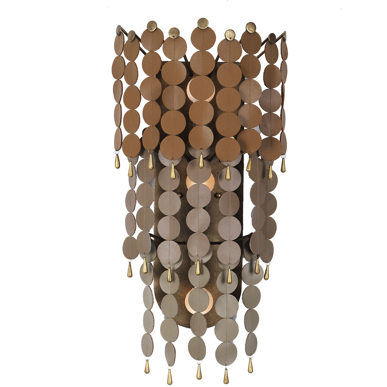 Pelt Wall Sconce Wall Light in Pearlized Antique Brass