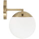 Oliver 2 Light 17 inch Matte Brass Vanity Light Wall Light