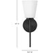 Bri 1 Light 8.25 inch Black Bath Light Wall Light