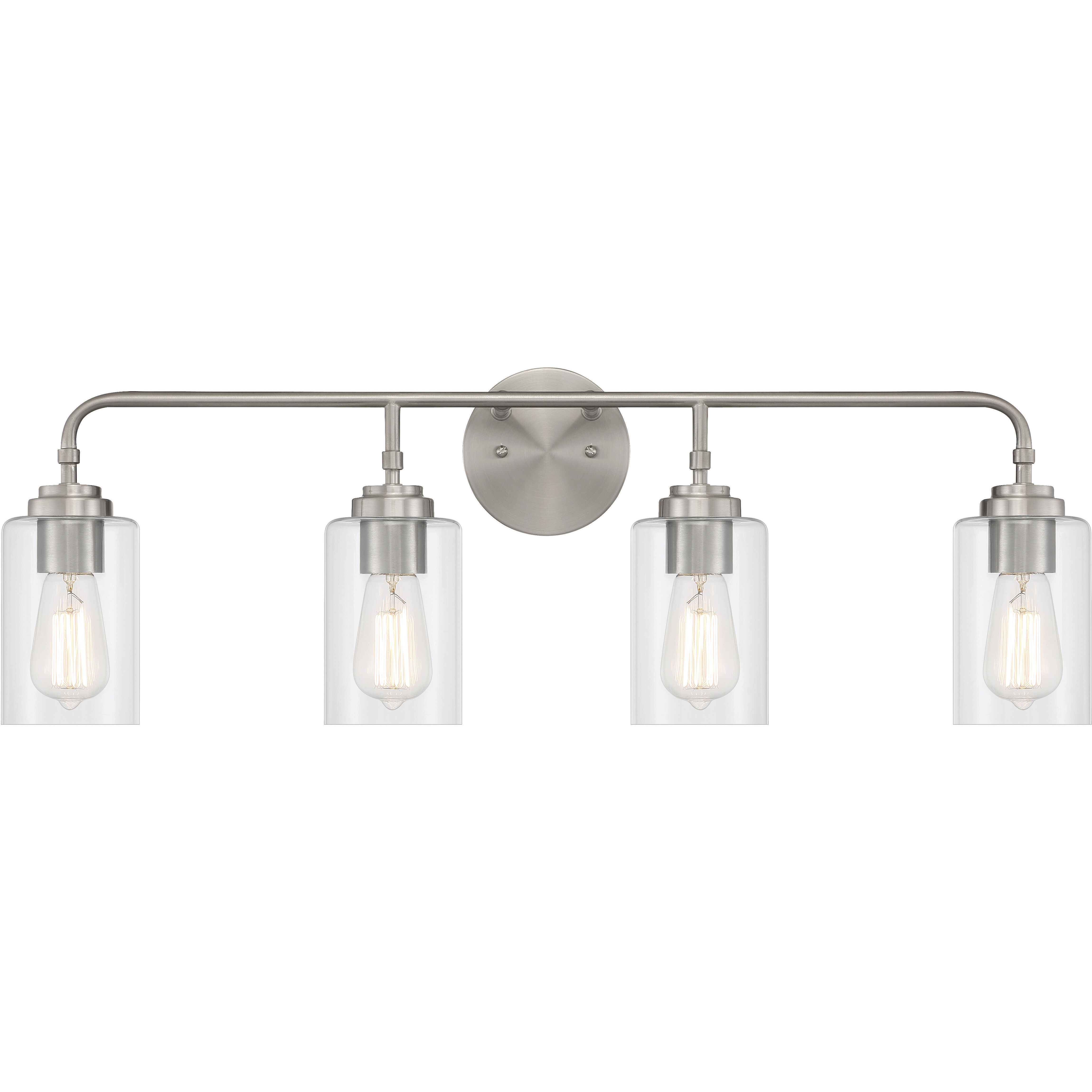 Stowe 4 Light 31 inch Brushed Polished Nickel Vanity Light Wall Light