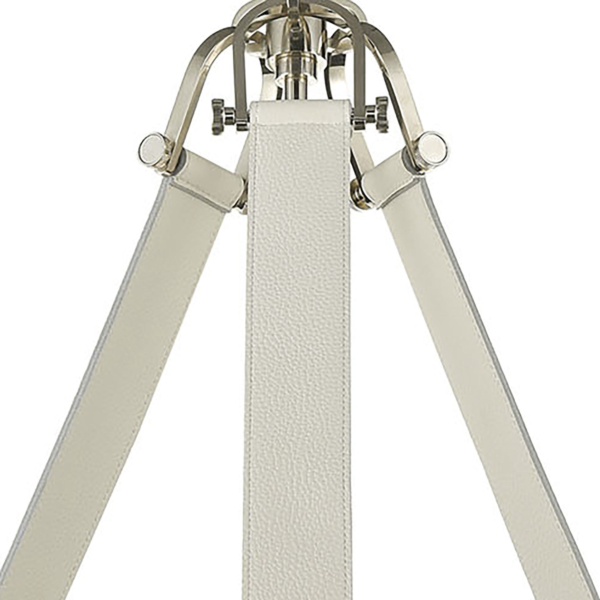 Bergamo 6 Light 29 inch Polished Nickel with White Chandelier Ceiling Light