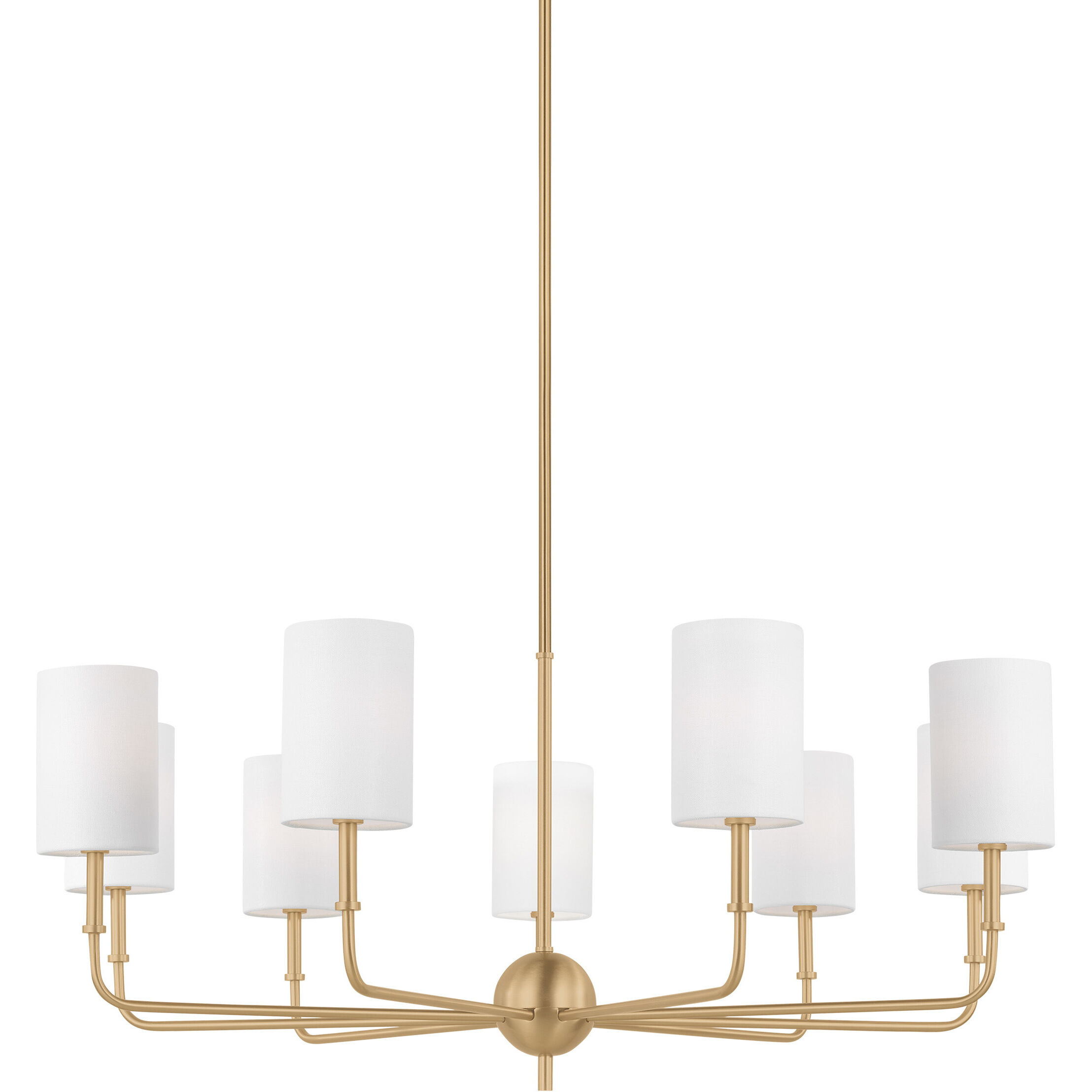 Foxdale 9 Light 36 inch Satin Brass Chandelier Ceiling Light