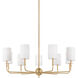 Foxdale 9 Light 36 inch Satin Brass Chandelier Ceiling Light