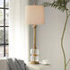 Signature 34 inch 150 watt Clear and Gold Table Lamp Portable Light