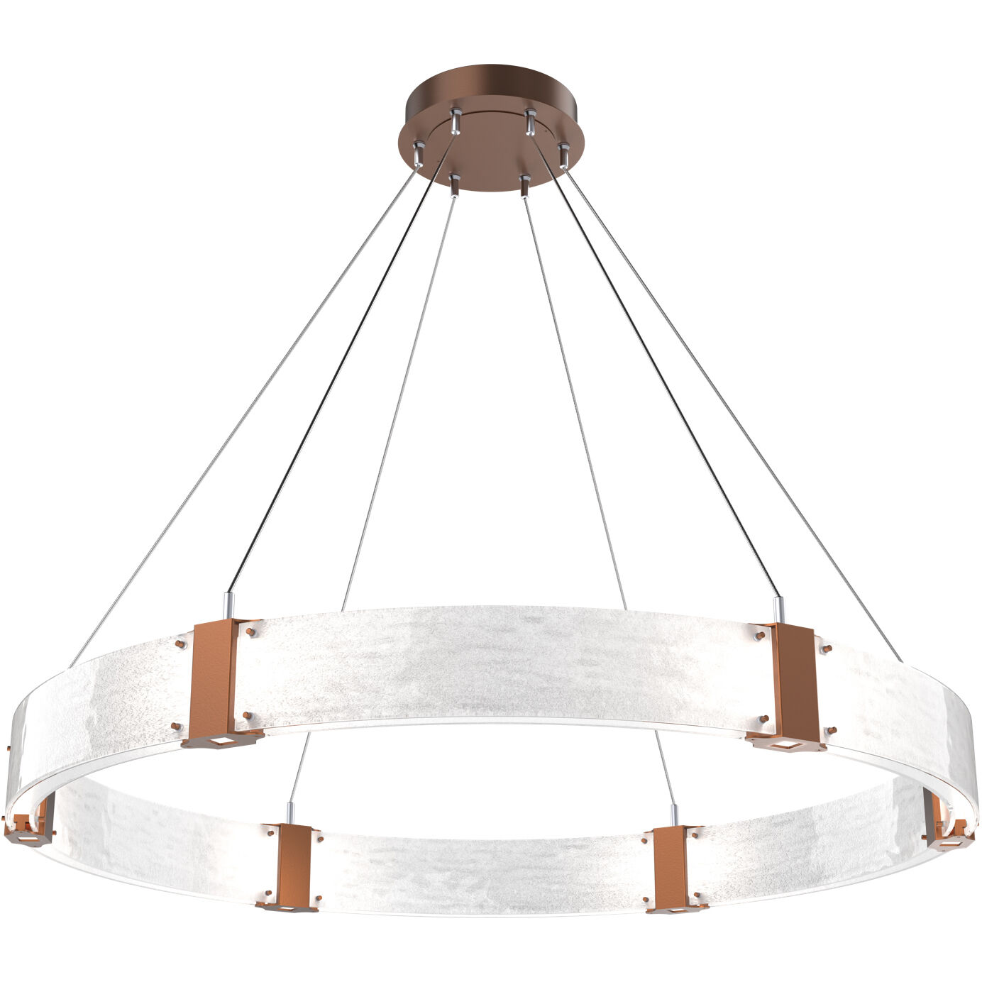 Parallel LED 48 inch Burnished Bronze Chandelier Ceiling Light, Ring
