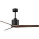 Atlas Mollywood 52 inch Matte Black with Walnut Tone Blades Ceiling Fan