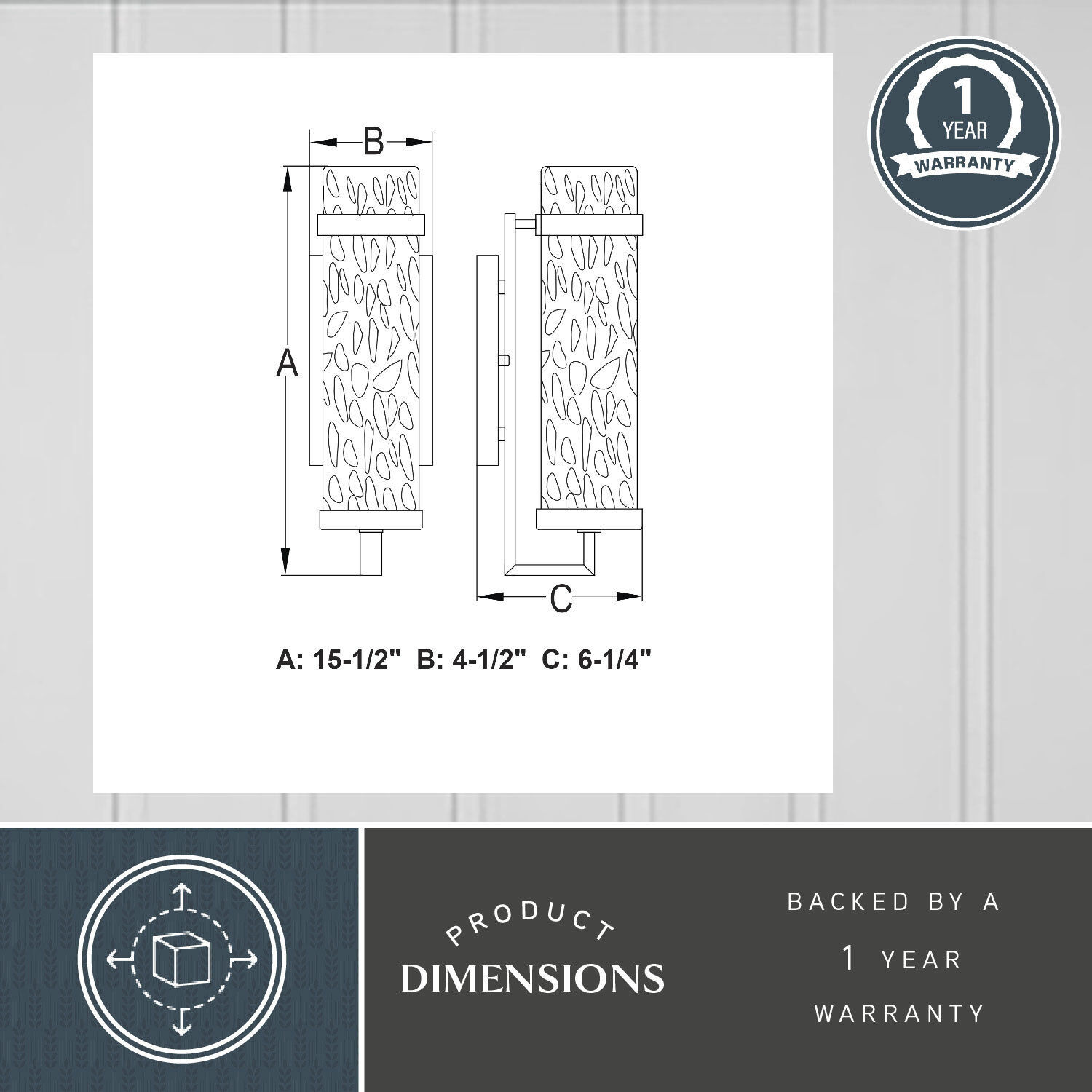 Seymour 1 Light 15.5 inch Textured Black Outdoor Wall Lantern