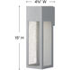 Rook LED 15 inch Titanium Outdoor Wall Mount Lantern, Large