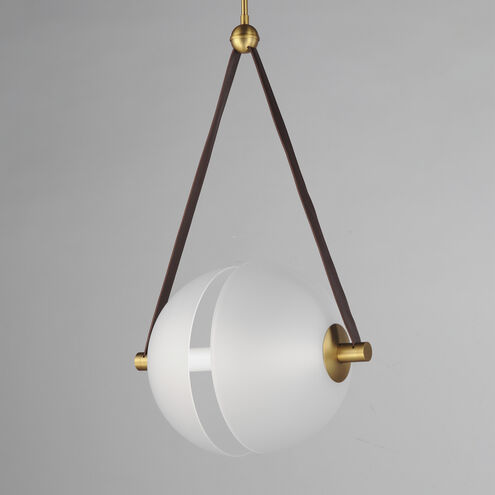 Dispatch LED 15.75 inch Natural Aged Brass Single Pendant Ceiling Light