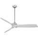 Aviation 60 inch Brushed Nickel/Silver with Silver Blades Ceiling Fan