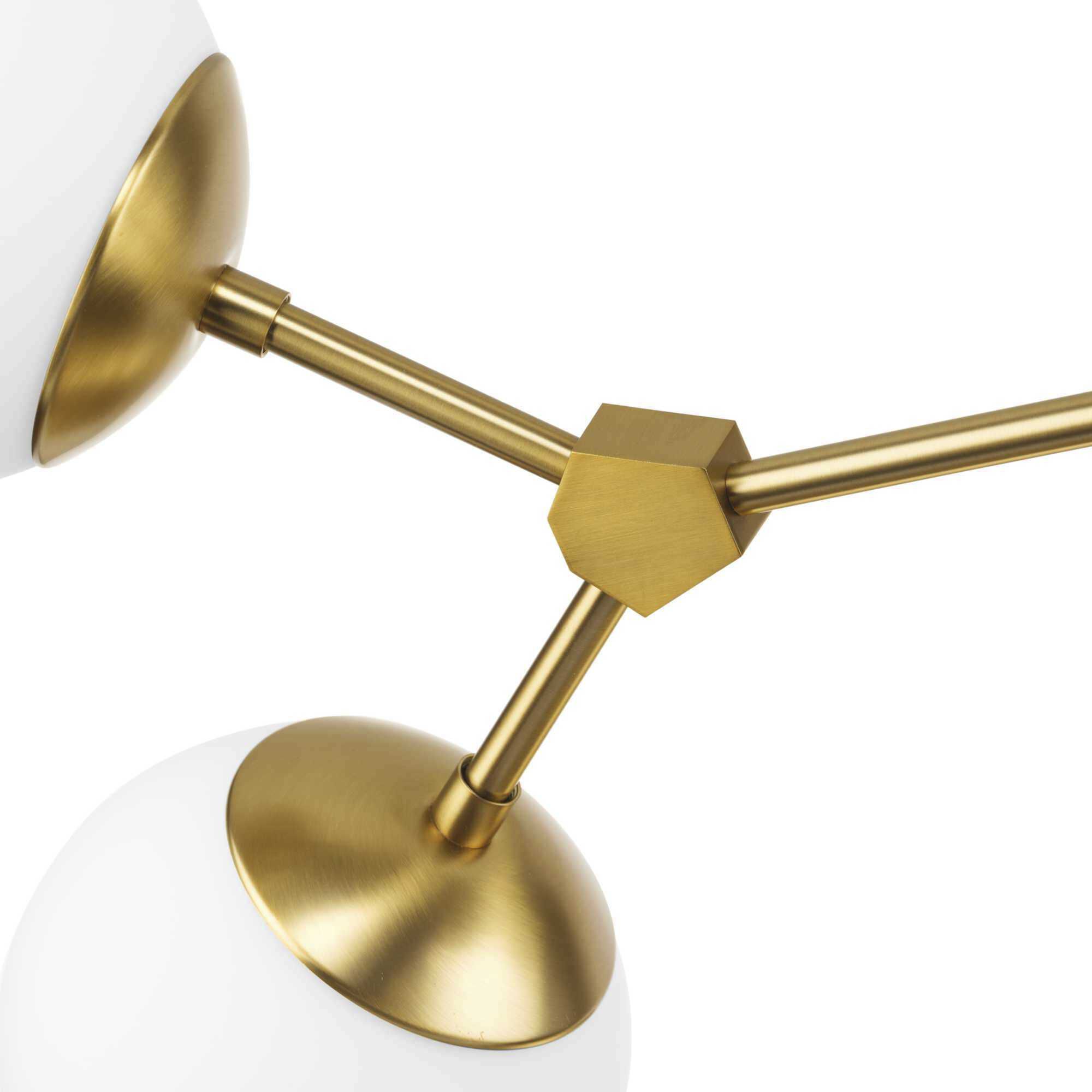 Haas 6 Light 33.5 inch Brushed Bronze Chandelier Ceiling Light, Design Series