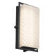 Fusion 12 inch Matte Black Outdoor Wall Sconce in Weave Fusion