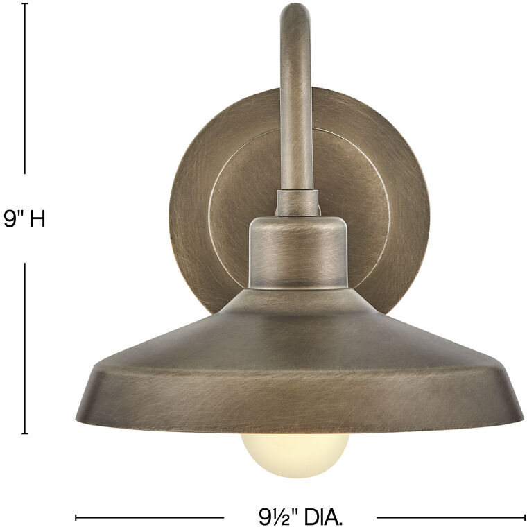 Forge Outdoor Wall Mount in Burnished Bronze, Coastal Elements