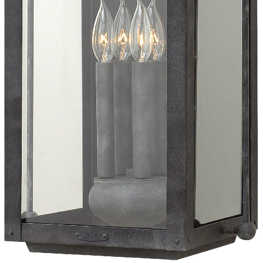 Heritage Anchorage Outdoor Wall Mount Lantern in Aged Zinc, Non-LED, Extra Large