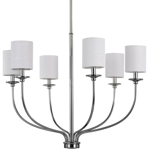 Bonita 6 Light 31 inch Polished Chrome Foyer Chandelier Ceiling Light, Design Series