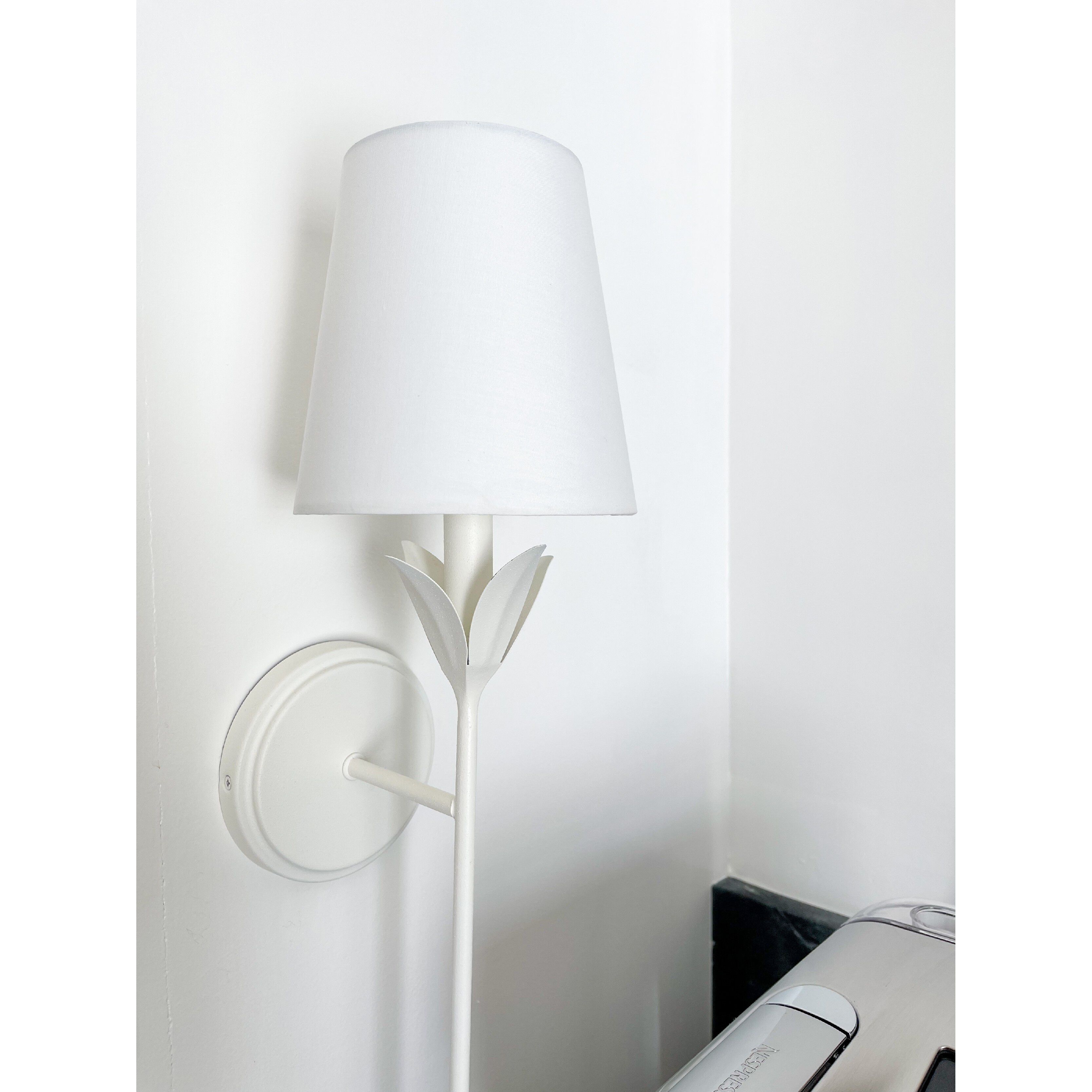 Broche Sconce Wall Light in Matte White