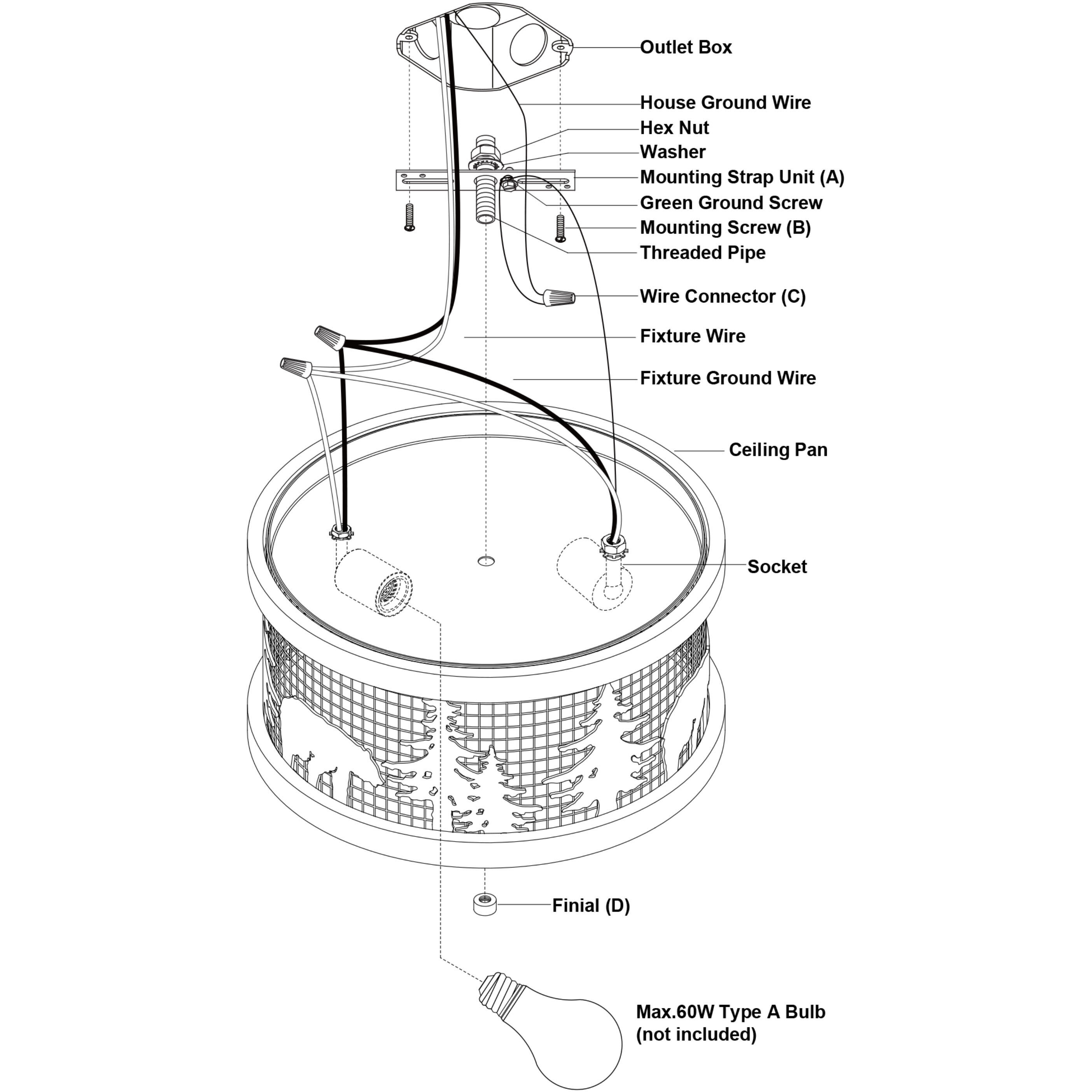 Kodiak LED 12 inch Black and Burnished Teak Flush Mount Ceiling Light