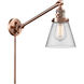 Small Cone 21 inch 60.00 watt Antique Copper Swing Arm Wall Light, Franklin Restoration