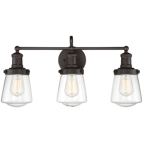 Taylor 3 Light 22.75 inch Satin Bronze Bath Light Wall Light