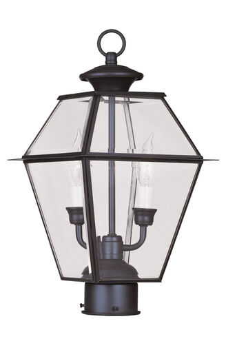 Westover 2 Light 17 inch Bronze Outdoor Post Top Lantern