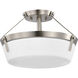 Rowen 3 Light 14.63 inch Brushed Nickel Semi Flush Mount Ceiling Light