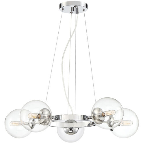 Welton 5 Light 27 inch Chrome Chandelier Ceiling Light