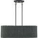 Weavington 3 Light 30 inch Black Linear Chandelier Ceiling Light, Medium