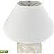 Goodell 27.5 inch 9 watt White Glazed with Clear Table Lamp Portable Light