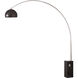 Iconic 95 inch 14 watt Satin Nickel and Black Arc Floor Lamp Portable Light in Black Nickel Steel