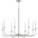 Lexington Green 8 Light 38 inch Brushed Nickel Chandelier Ceiling Light