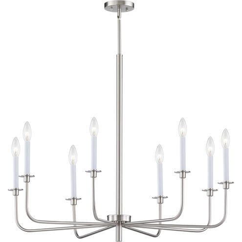 Lexington Green 8 Light 38 inch Brushed Nickel Chandelier Ceiling Light