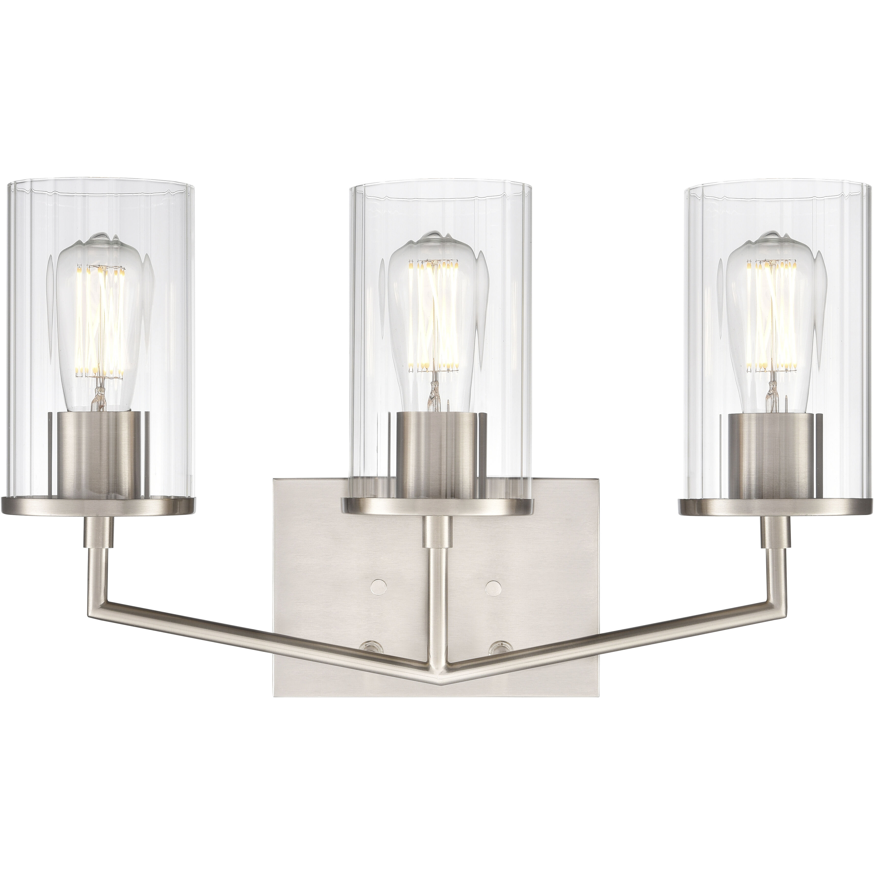 Beverlly 3 Light 20 inch Brushed Nickel Bathroom Vanity Light Wall Light