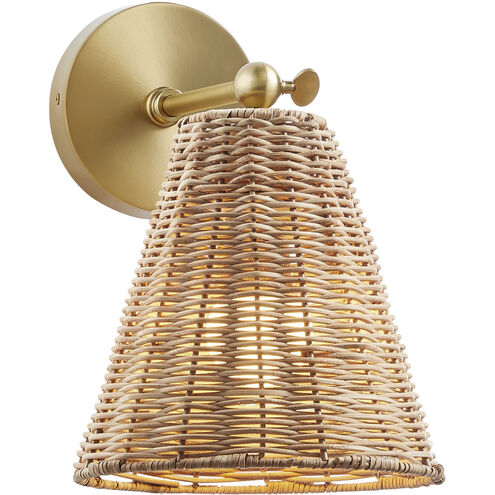 Bohemian 1 Light 8 inch Natural Brass Wall Sconce Wall Light