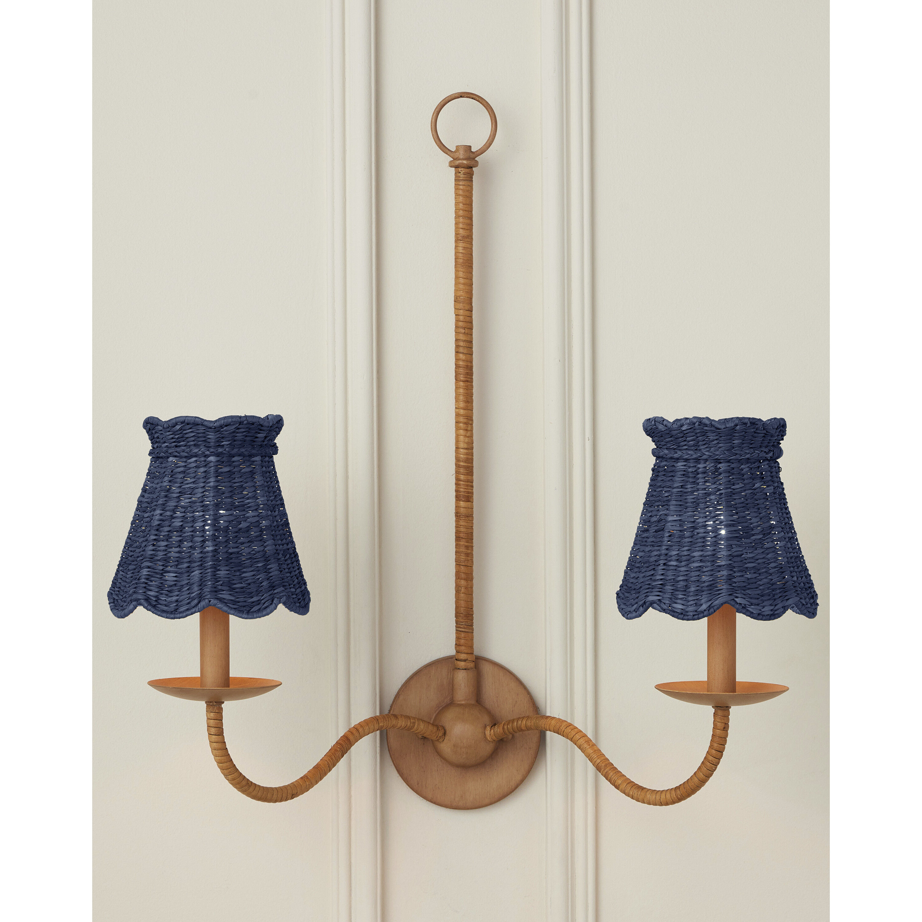 Annabelle Indigo 6 inch Tapered Chandelier Shade, Suzanne Duin Collection