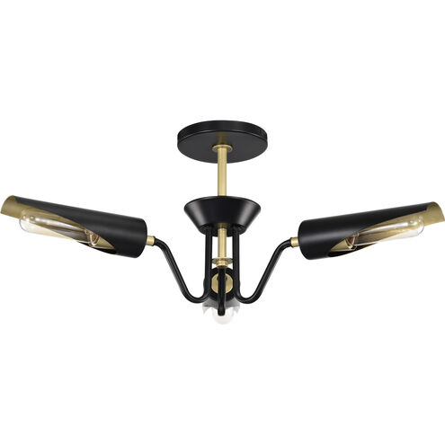 Marc 3 Light 21 inch Matte Black Chandelier Ceiling Light