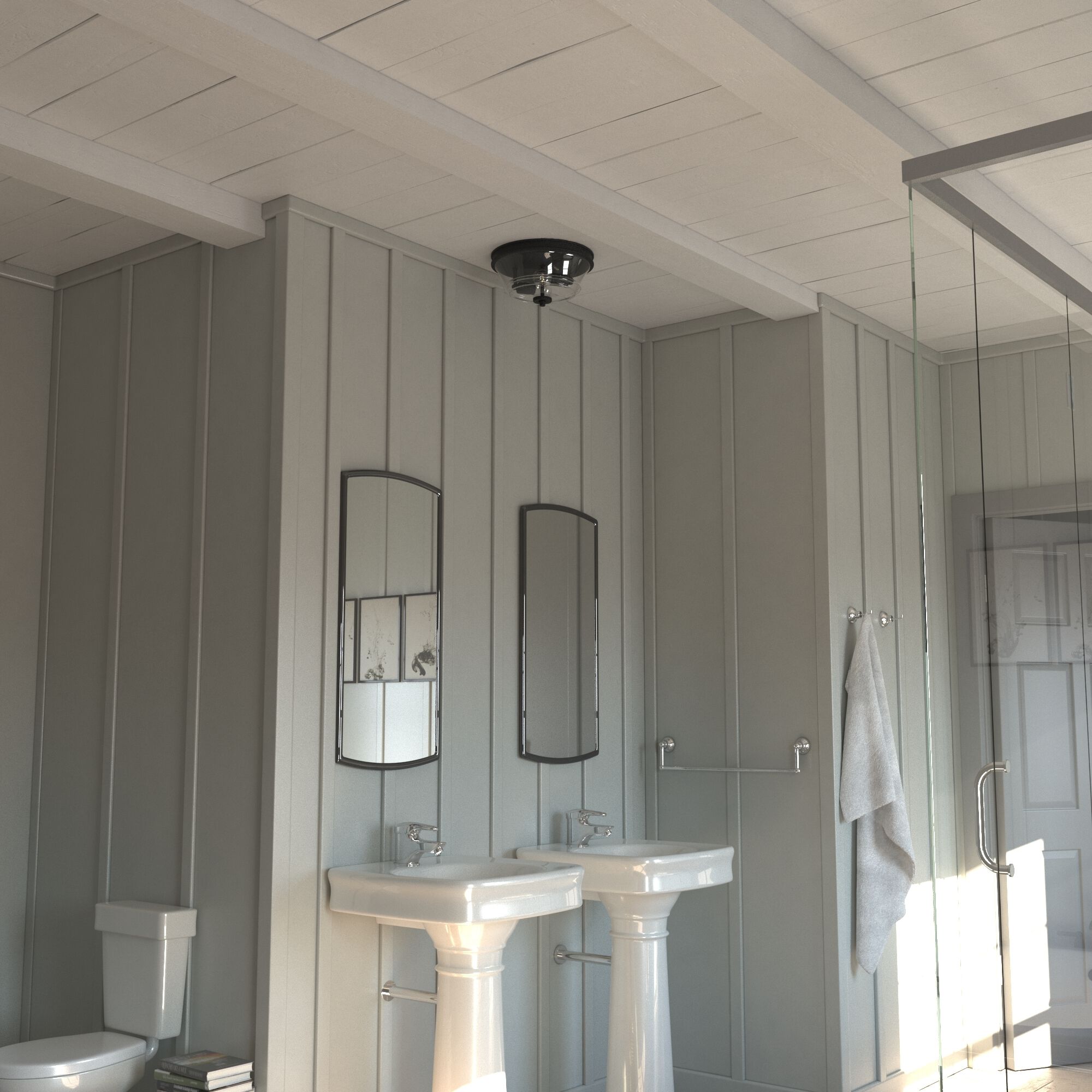 Toledo LED 13 inch Matte Black Flush Mount Ceiling Light