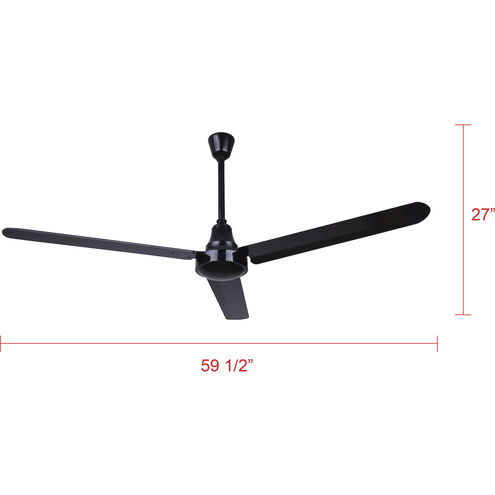 Madison 60 inch Black Industrial Fan