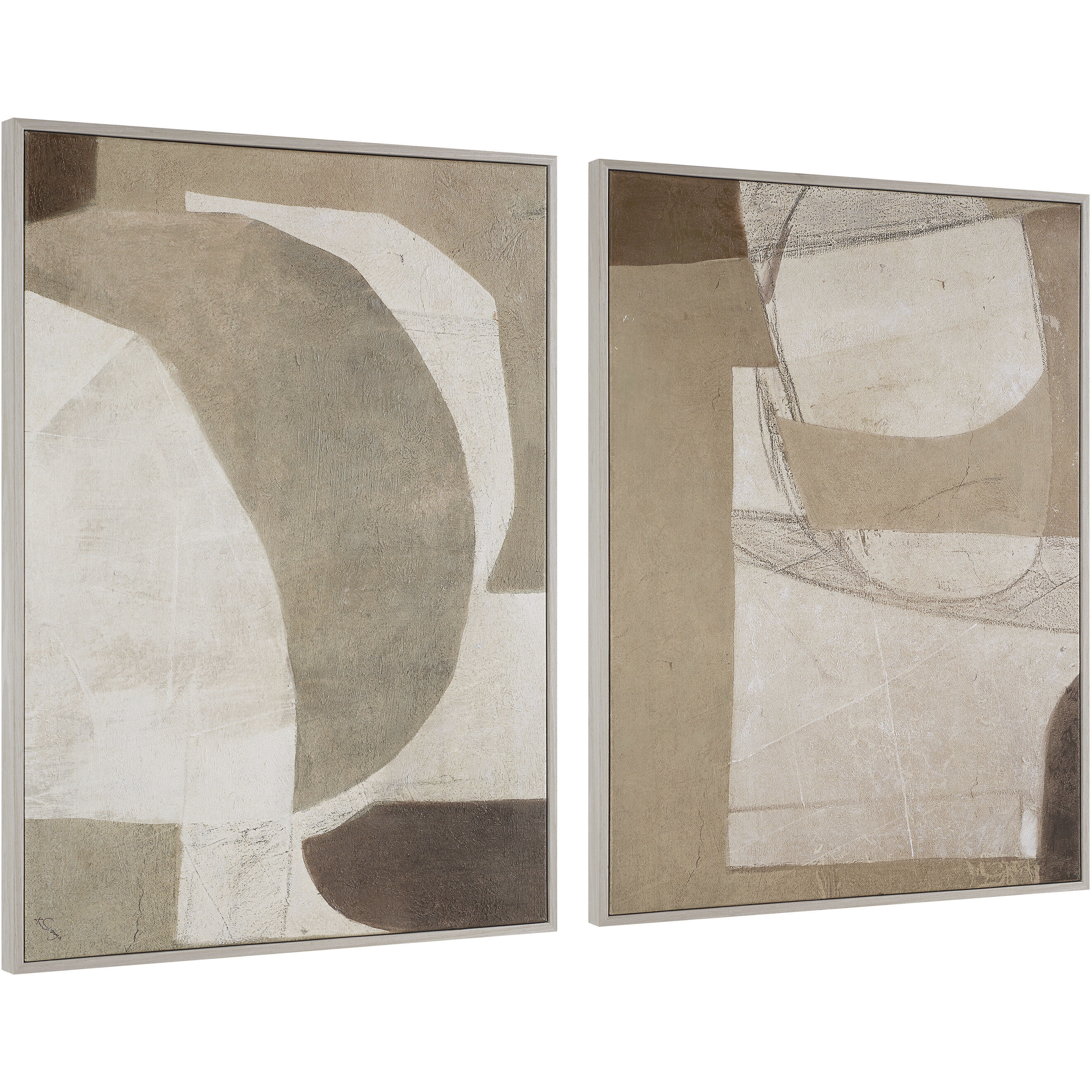 Alcea Canvas Art, Set of 2