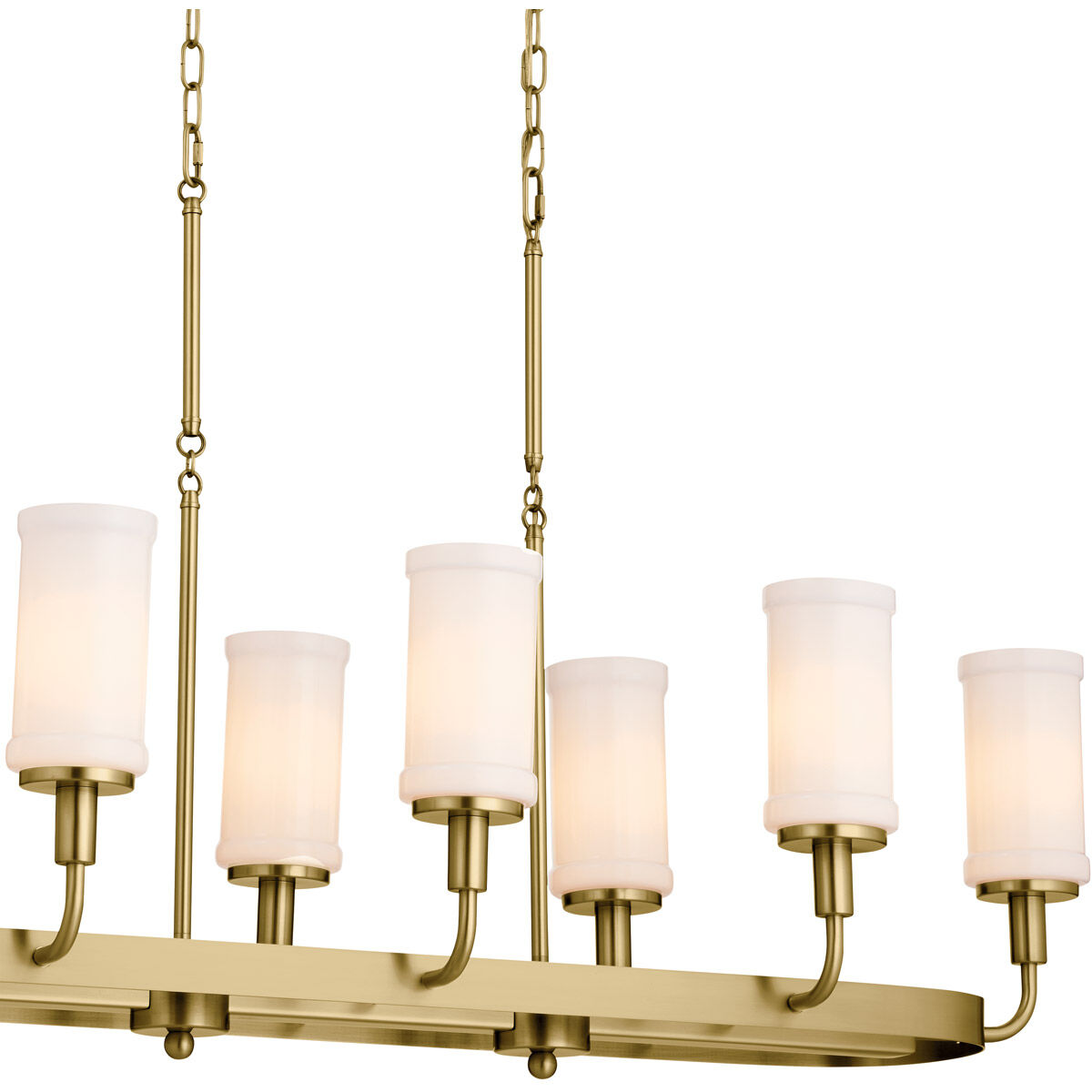 Homestead Vetivene 8 Light 17.5 inch Natural Brass Chandelier Linear Ceiling Light