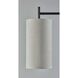 Zion 65 inch 100 watt Black Floor Lamp Portable Light in Beige Textured Fabric