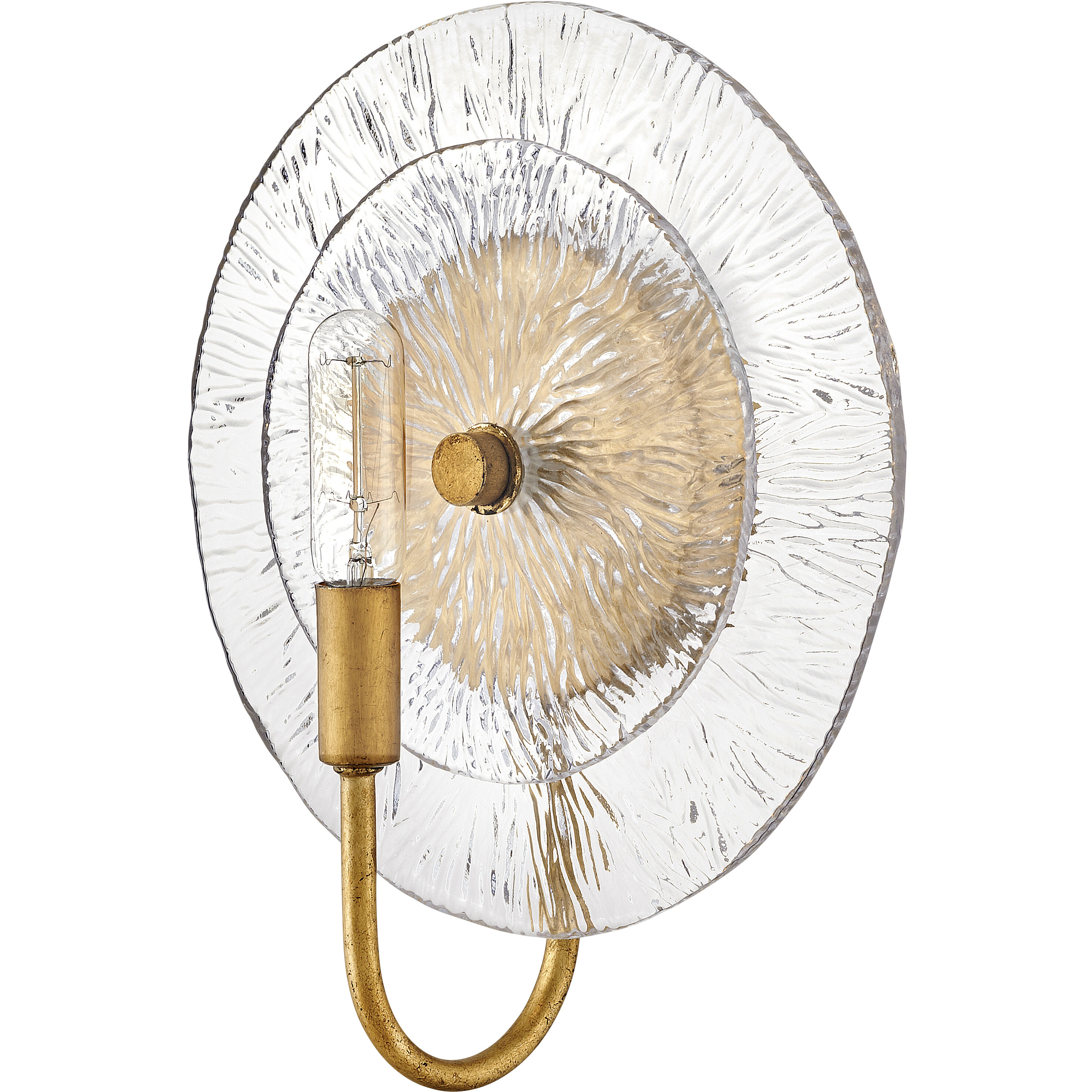 Rene LED 10 inch Distressed Brass ADA Sconce Wall Light