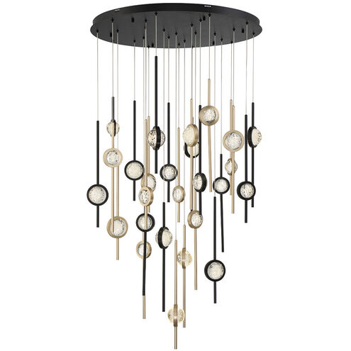 Barletta LED 39.75 inch Gold and Black Chandelier Ceiling Light