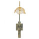 Lowcountry 1 Light Siren and Brass Mesh Wall Sconce Wall Light