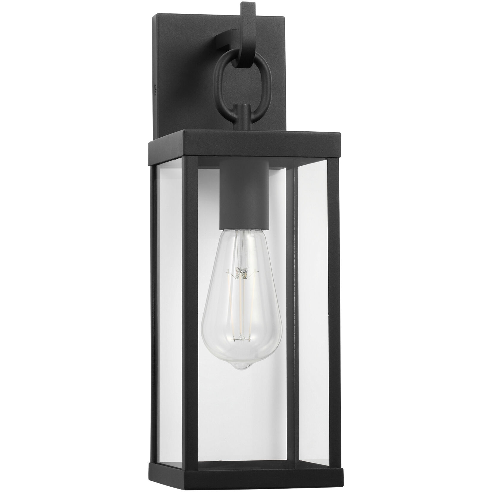 Rox LED Textured Black Outdoor Wall Lantern