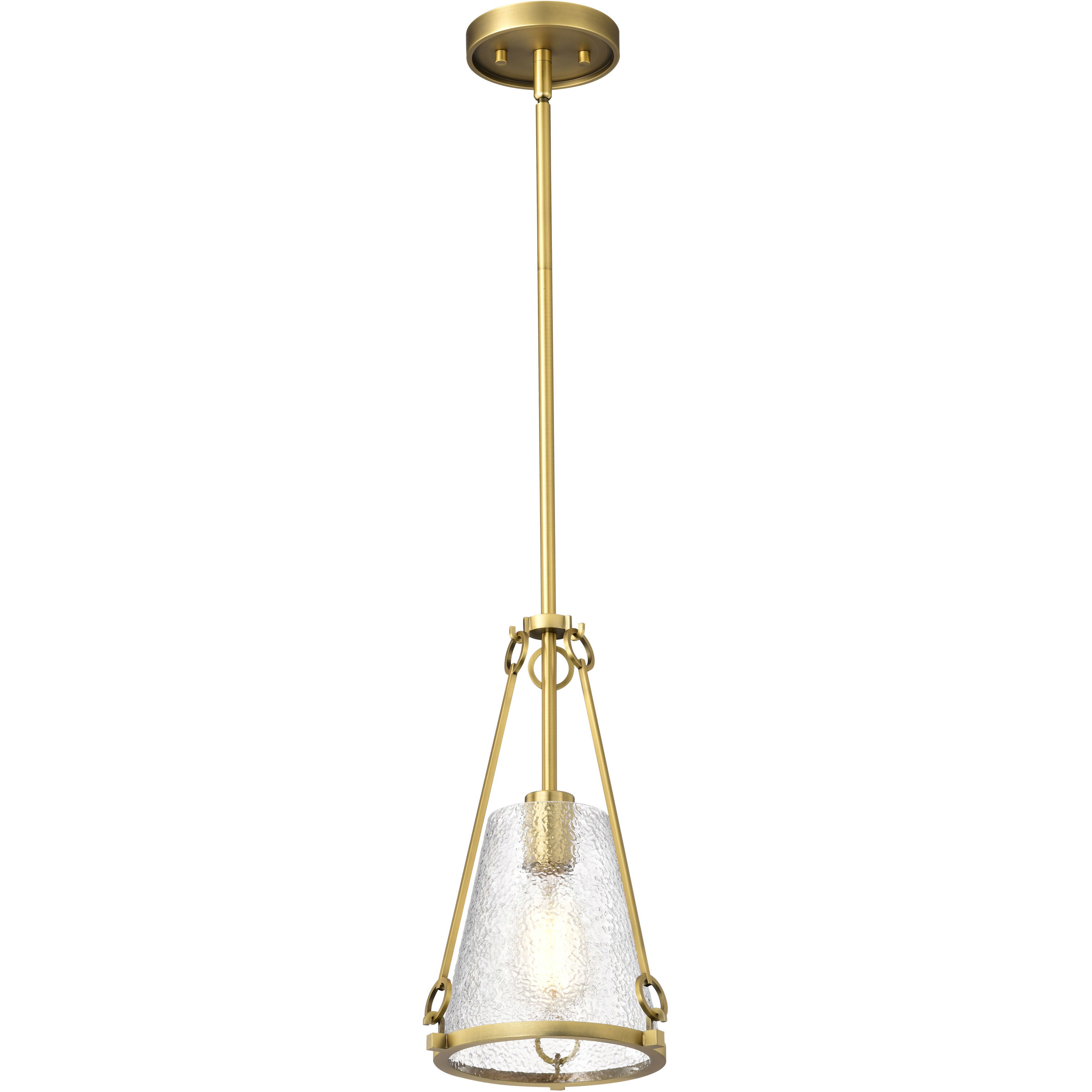 Valentine 8 inch Vintage Brass Pendant Ceiling Light