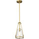 Valentine 8 inch Vintage Brass Pendant Ceiling Light