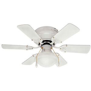 Madison 30 inch Brushed Pewter with White/Bleached Oak Blades Indoor Fan