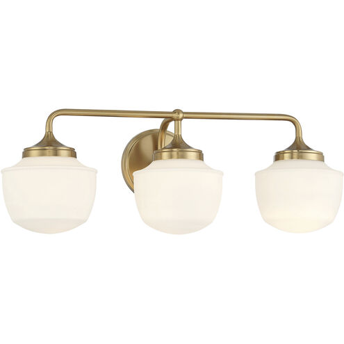 Cornwell 3 Light 23 inch Aged Brass Bath Vanity Wall Light