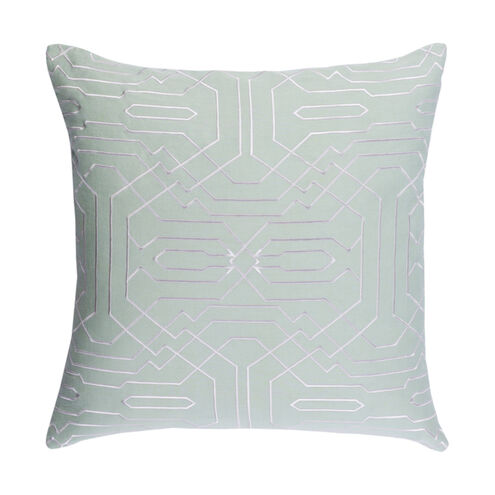 Ridgewood 18 X 18 inch Mint and White Pillow