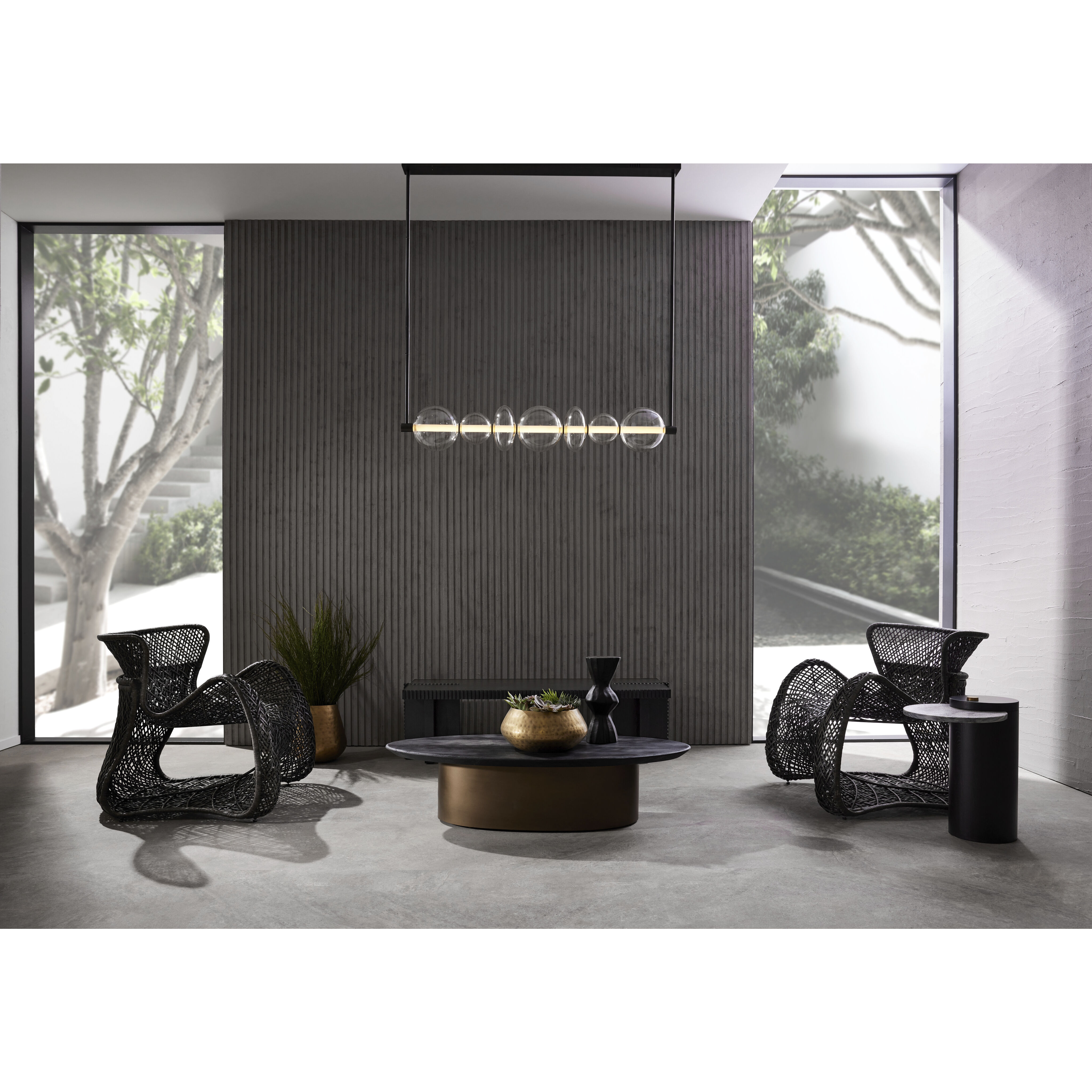 Perez 48 X 12 inch Ebony Coffee Table